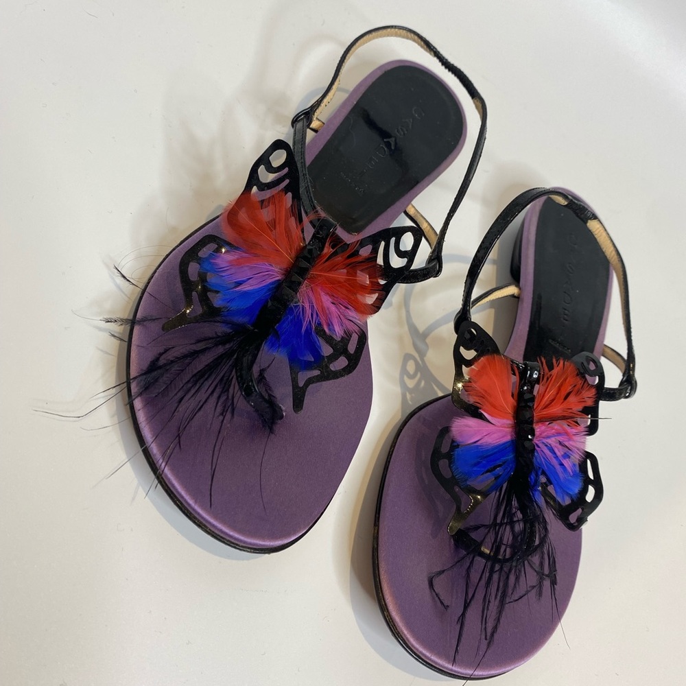 Casadei Butterfly Purple sandals seize 8
